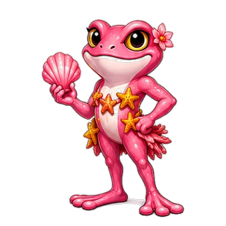 Coral frog skin, pink coral-reef frog