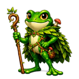 Forest frog skin, deep green forest frog