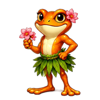 Sunset frog skin, warm orange frog